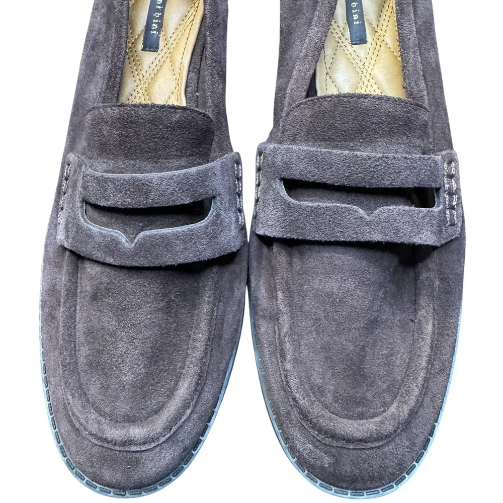 Gianni Bini Shoes Womens Size 10 Gray Suede Loafer Flats Comfort Casual